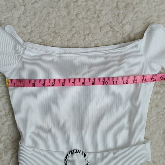 Roxy cap sleeve one-piece belted swimsuit - Picture 8 of 11